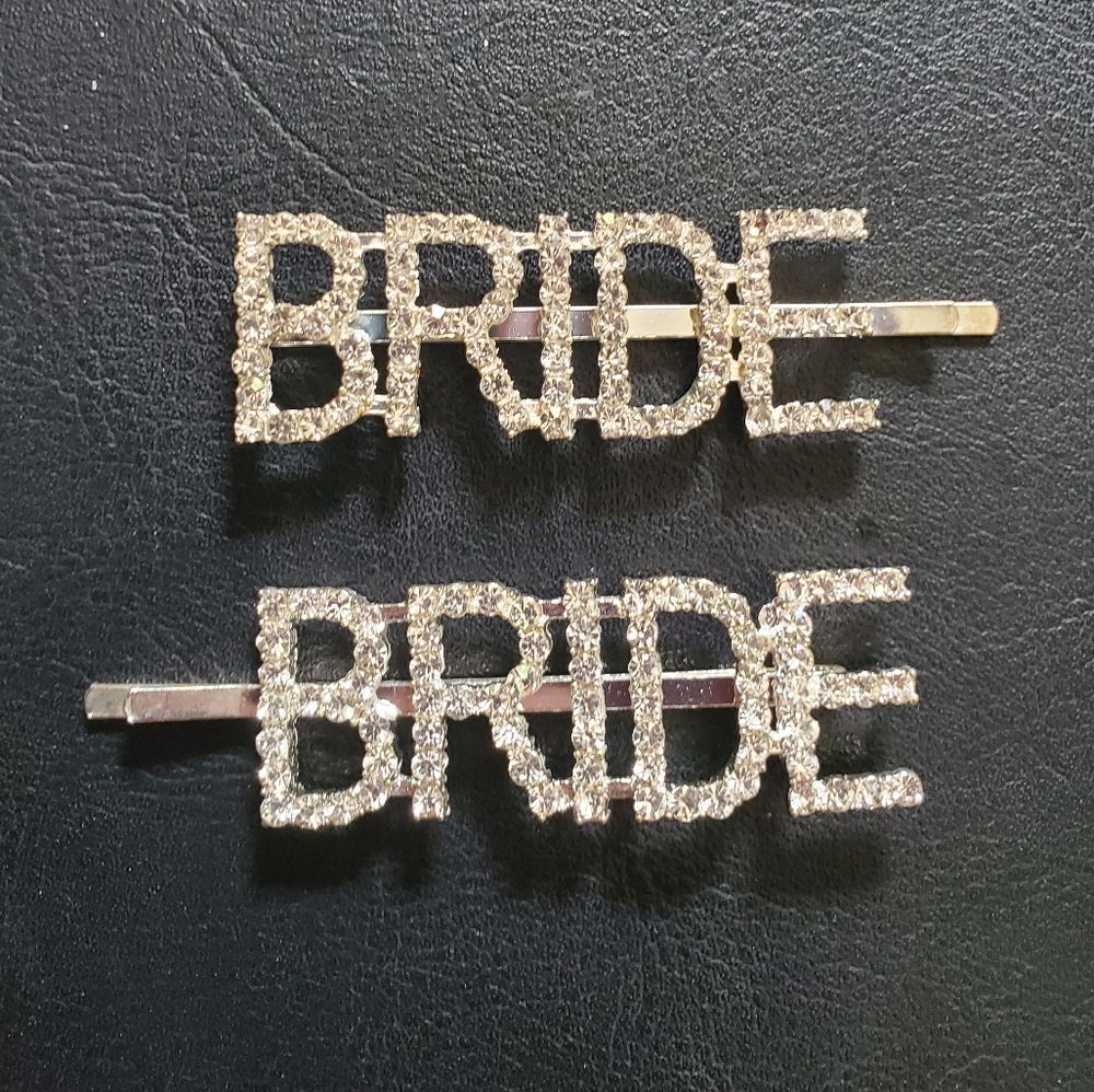 Bride Rhinestone Barrett 2 pieces - Picture 4 of 4